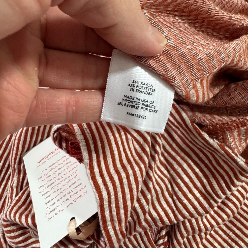 New ModCloth For the Bliss of It Jumpsuit Orange Stripes - Picture 5 of 9